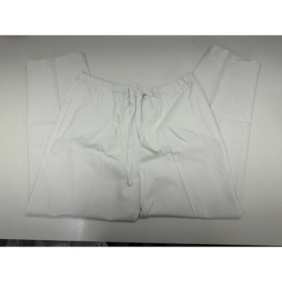 Orvis Womens Pants Size Petite Large White Drawstring ElasticWaist Pants OR-91H8 - Picture 1 of 12